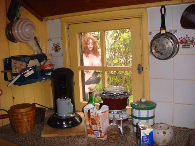 keuken met koeienvrouw