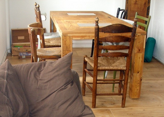 tafel van de overgebleven vloerhout